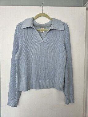 Collared 100% cotton sweater